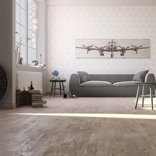 OAK TUNDRA WHITE MATT ПАРКЕТНАЯ ДОСКА POLARWOOD CLASSIC